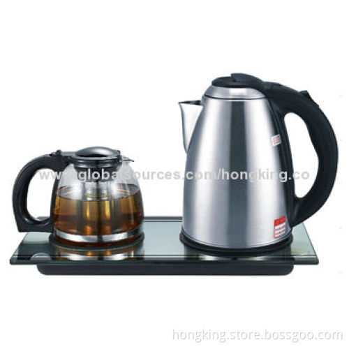 Stainless steel electric kettle with 2.0L and tea pot, digital control